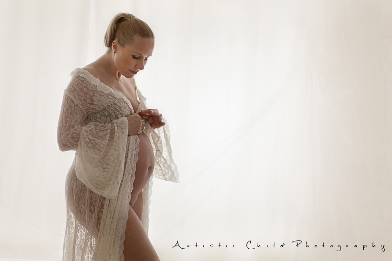 Professional London Maternity Photo Session 7 Professional London Maternity Photo Session | portrait of pregnant women in  lacey maternity gown