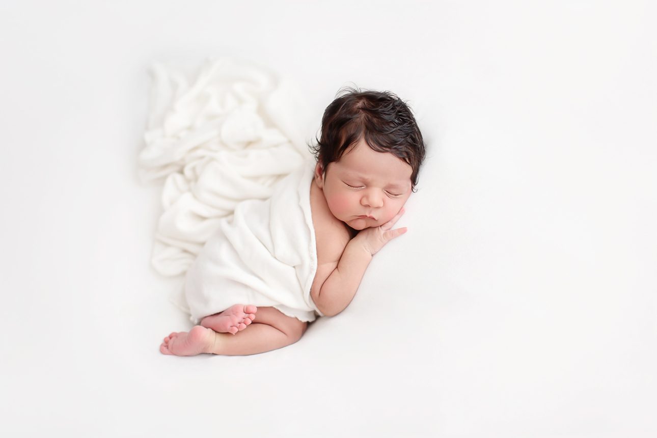 Bromley Newborn Photographer | timeless and simple portrait of a newborn baby girl sleeping