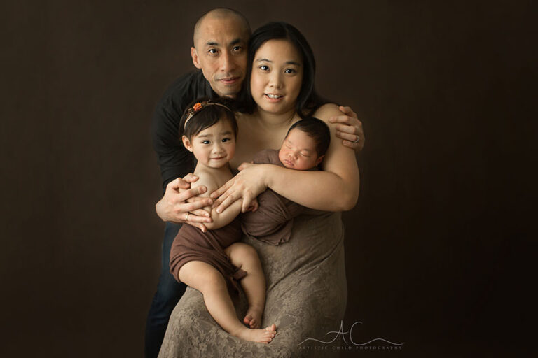 South East London Family Photography Services | Aidan 6 South East London Family Photography Services | family portrait including a newborn baby boy and his 18 months old older sister