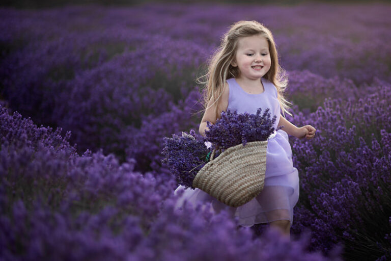 Mini Photography Sessions in Lavender Field | London 2020 7 Mini Photography Sessions in Lavender Field | 4 year old girl runs through lavernder field with a basket full of lavender flowers