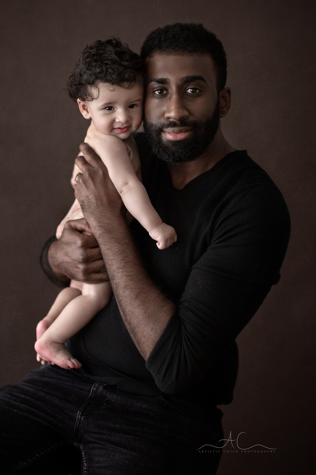 Top South East London Family Portraits | Vincent 5 Top South East London Family Portraits | classic portrait of a father and his 5 months baby son