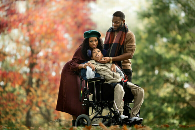 beautiful family portrait taken in South East London park